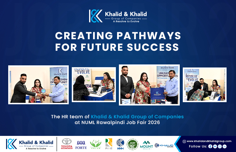 Team HR of Khalid & Khalid Group of Companies at NUML Rawalpindi Career Fair 2026